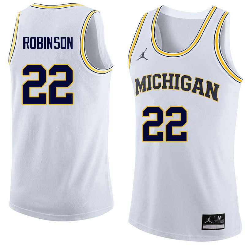 Men #22 Duncan Robinson Michigan Wolverines College Basketball Jerseys Sale-White